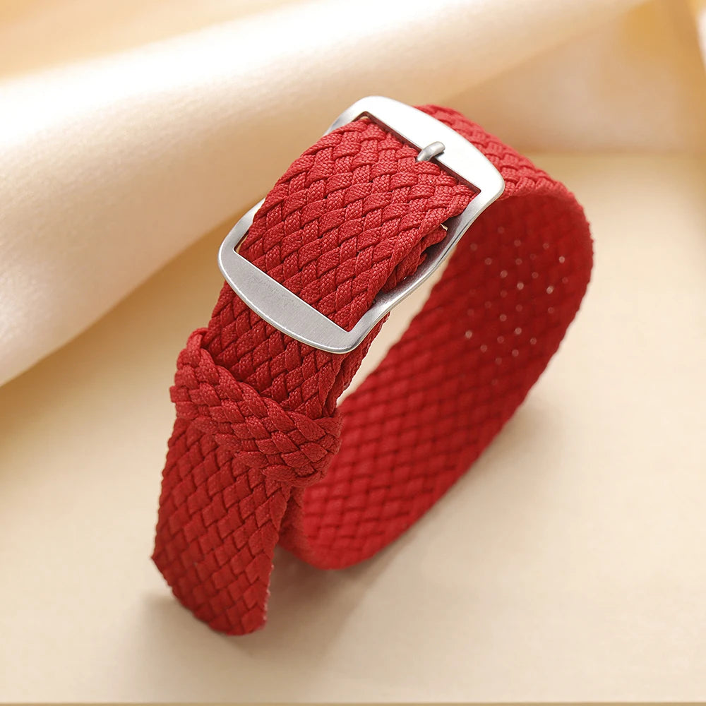 14mm 16mm 18mm 20mm 22mm Perlon Weave Band Nylon Watch Strap Fabric Woven Wristband Woven Women Men Bracelet Watch Accessories