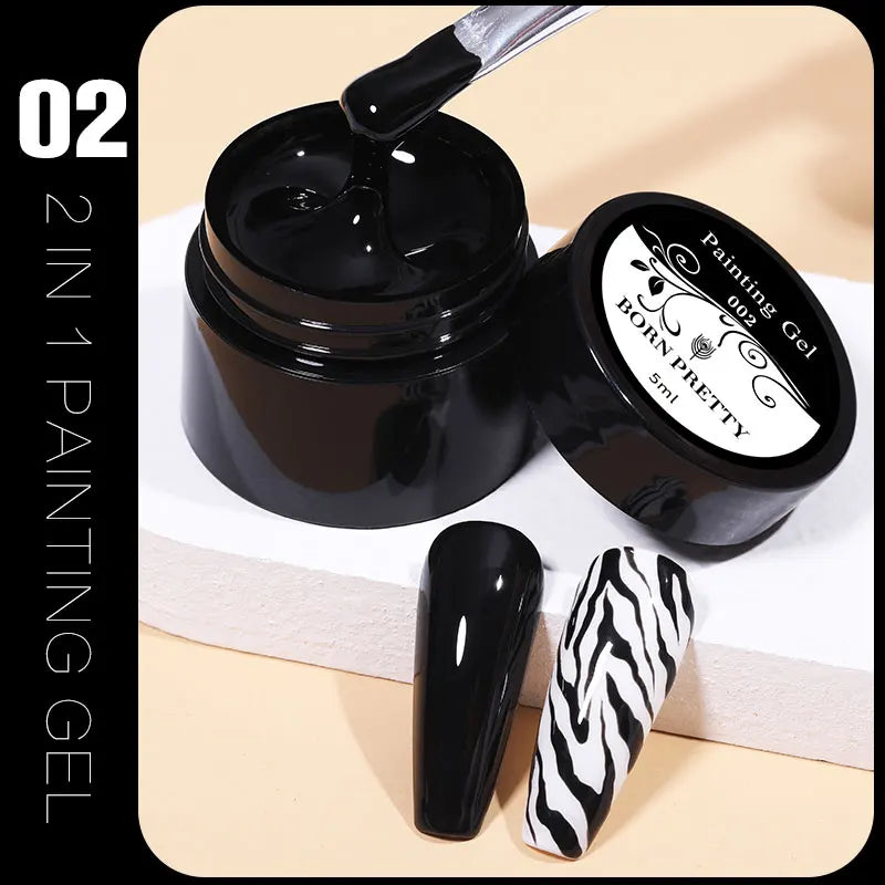 BORN PRETTY 5ml Solid Nail Tips Gel Nail Polish False Fake Nail Tips Transparent Clear Nail Patch Gel Modelling Easy Stick