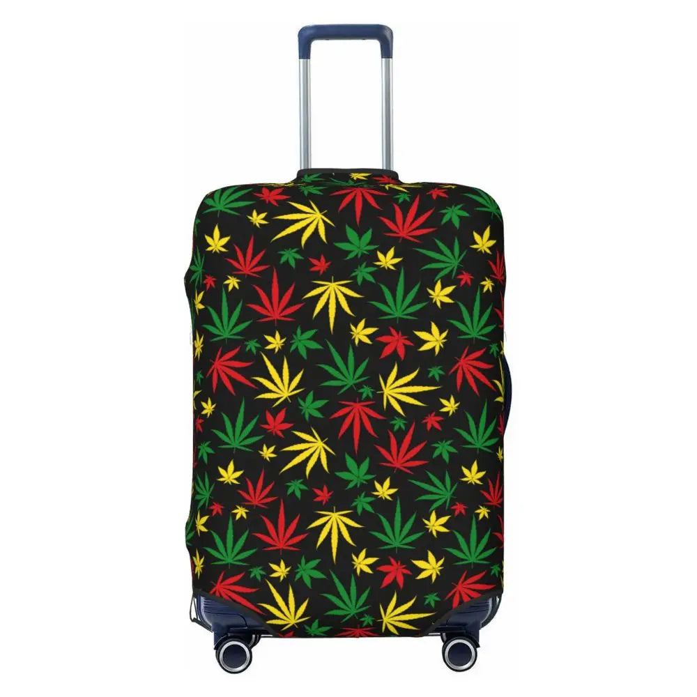 Custom Cute Jamaica Rasta Judah Lion Rastafari Flag Luggage Cover Protector Dust Proof Travel Suitcase Covers