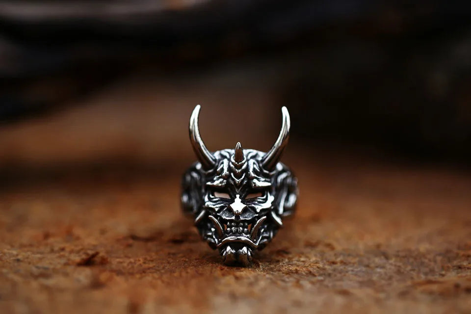BEIER 2022 New Creative Design Prajna Mask Ring Japanese Gothic Popular Jewelry Gift Locomotive Jewelry