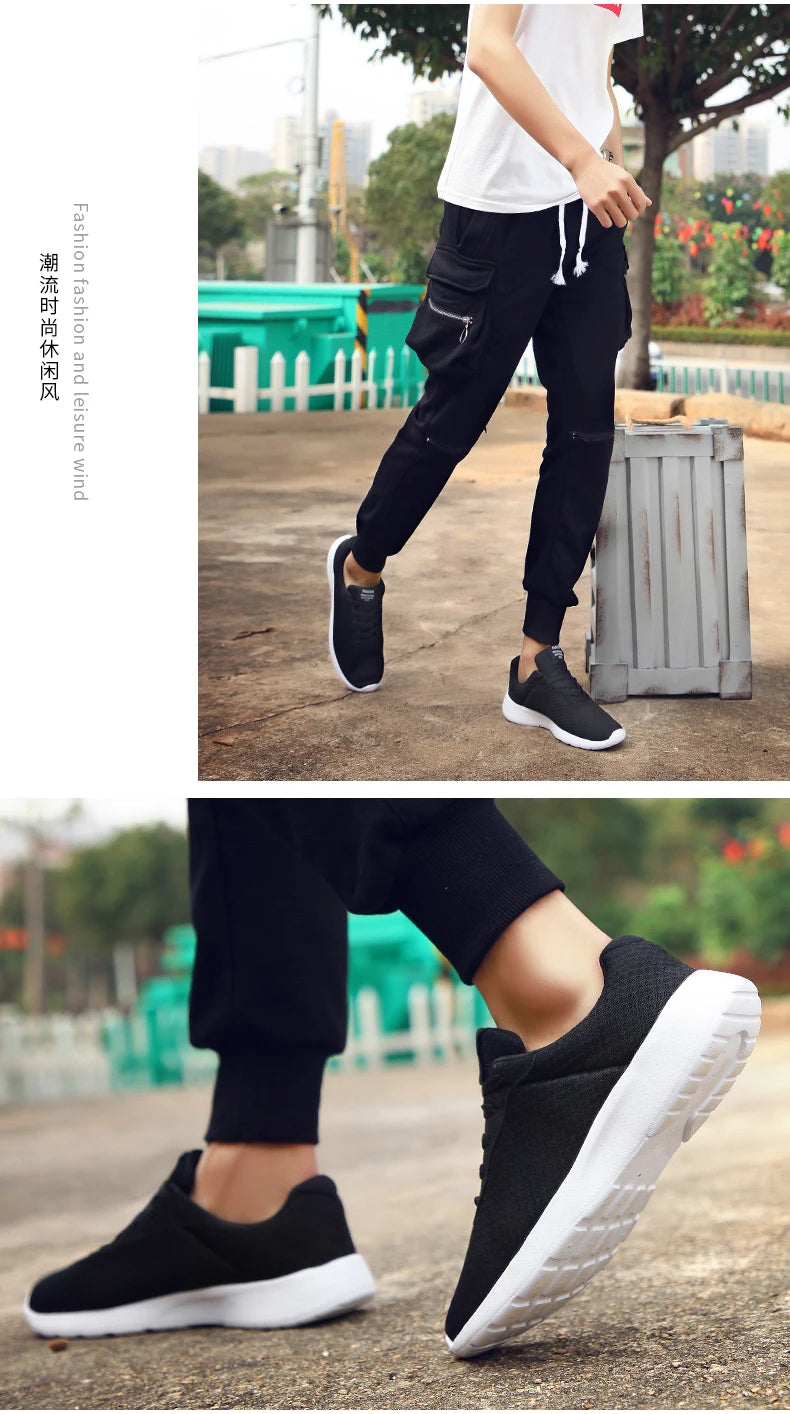 Spring New Men Casual Shoes Lace up Men Shoes Lightweight Comfortable Breathable Walking Sneakers Tenis Feminino Zapatos