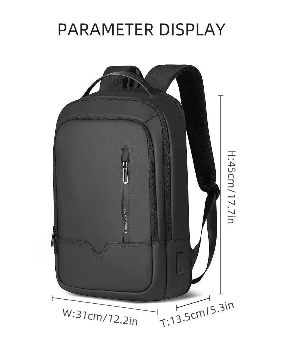 HK Expandable Men's Backpack Waterproof Travel Backpack Lightweight 15.6'' Laptop Bag With USB Port Fashion College School Bags