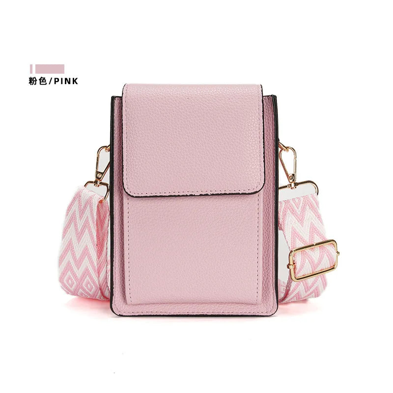 Multi-Card Slot Mobile Phone Bag Women's Niche Single Shoulder Thin Crossbody Bag Simple Multi-Functional Adjustable Shoulder Strap Large Capacity