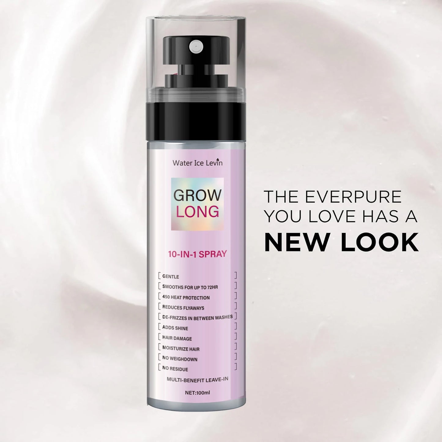 100ml, 10 in 1 Long Hair Care Spray, Innovative Technology to Achieve All-Round Care, Create Natural Lotus Pine Feeling, Gently Sprayed with Various Hair Problems