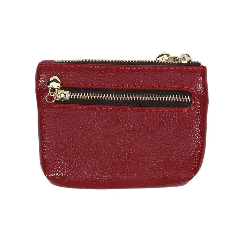 PU Leather Mini Coin Purse Card Holder for Women Zipper Coin Wallet Mini Wallet Ladies Double Zipper Coin Purse Key Wallets