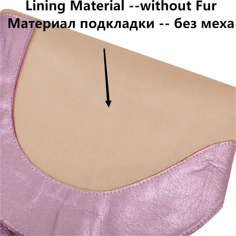 Onlymaker Women Pink Over The Knee Boots Thin High Heel Lady  Decoration Zipper Winter Female Boots