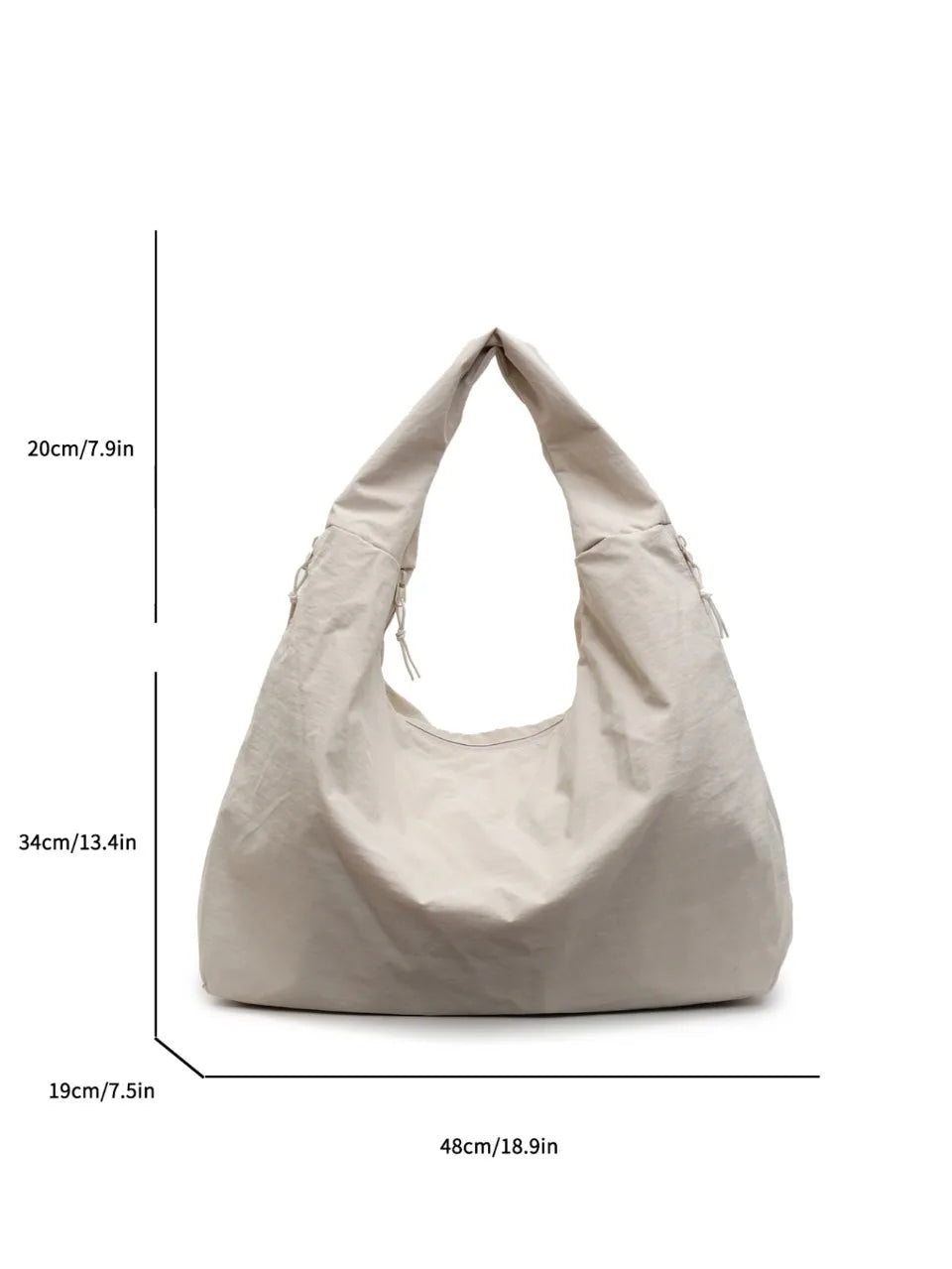 Japanese Fashion Casual Nylon Tote Bag Women 2025 New Style Trend All-match Large Capacity Underarm Bag Commuter Shoulder Bag