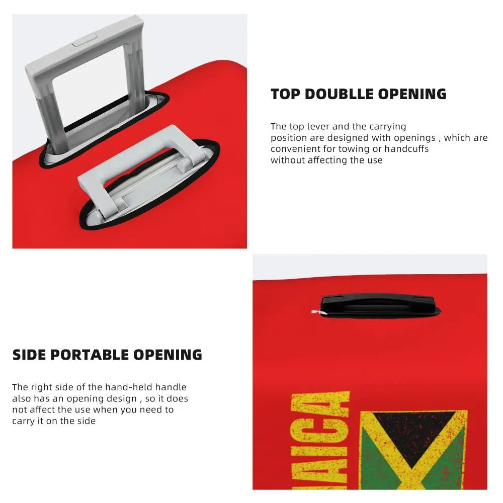 Custom Cute Jamaica Rasta Judah Lion Rastafari Flag Luggage Cover Protector Dust Proof Travel Suitcase Covers