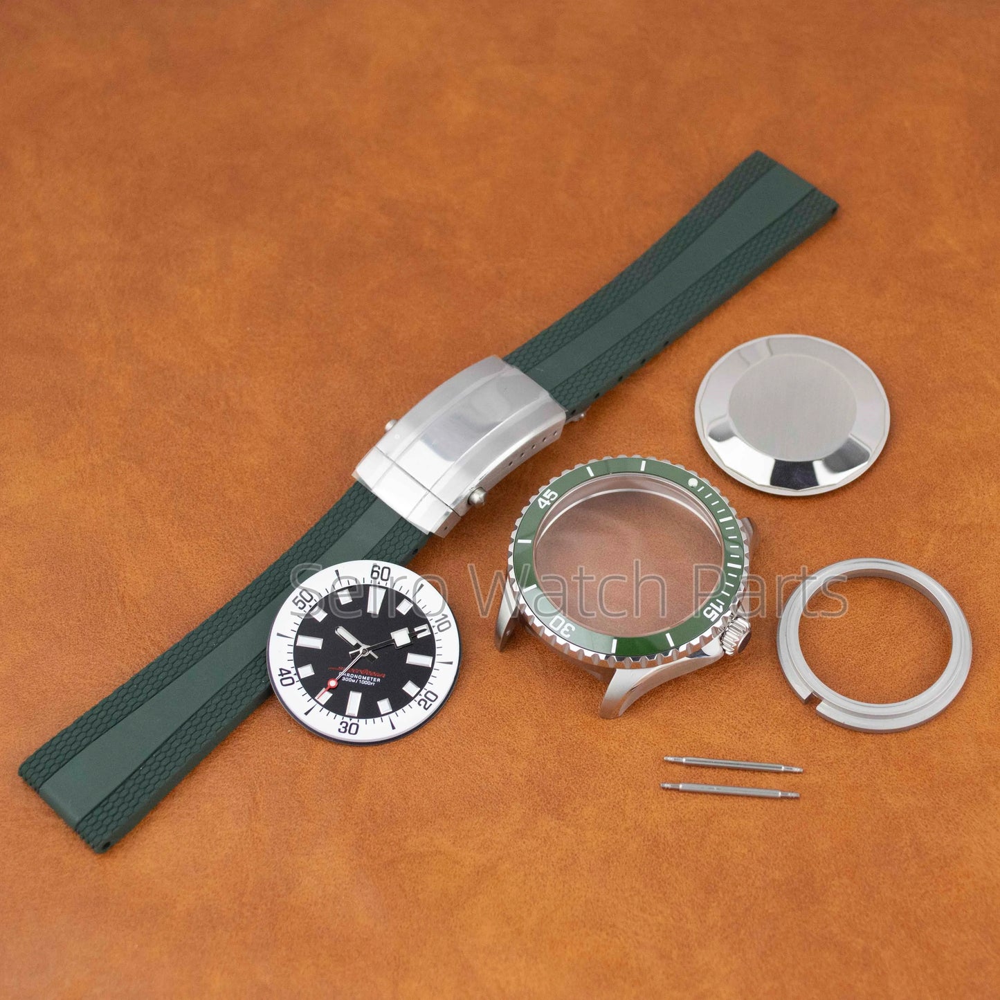 for SUPEROCEAN NH35 Case Rubber Strap Dial Hands 200m Dive Watch Men Stainless Steel Sapphire Crystal fit for NH35 NH36 Movement