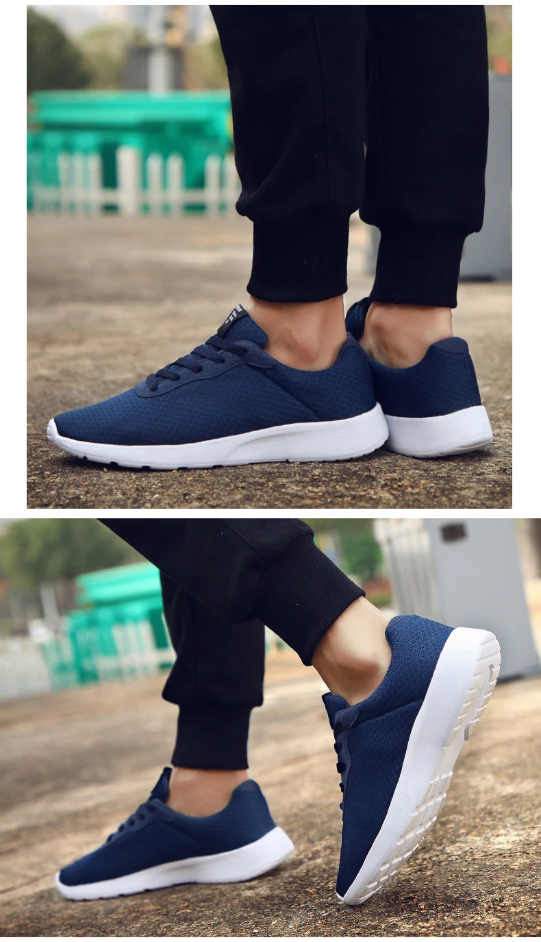 Spring New Men Casual Shoes Lace up Men Shoes Lightweight Comfortable Breathable Walking Sneakers Tenis Feminino Zapatos