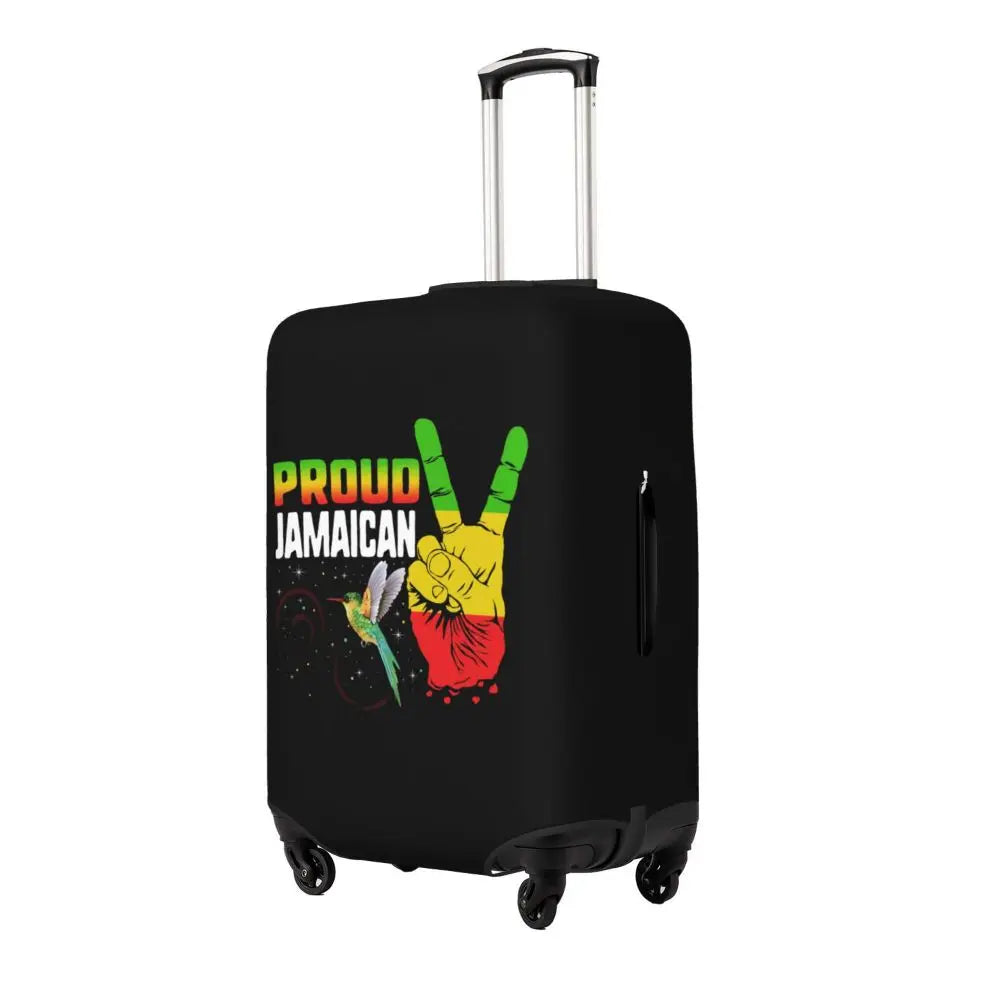 Custom Cute Jamaica Rasta Judah Lion Rastafari Flag Luggage Cover Protector Dust Proof Travel Suitcase Covers