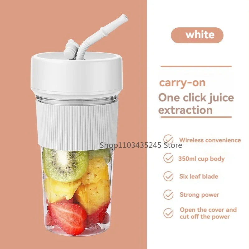 500ML Electric Juicer Portable Smoothie Blender 6 Knife Mini Blenders USB Wireless Rechargeable Mixer Juicers Cup For Travel