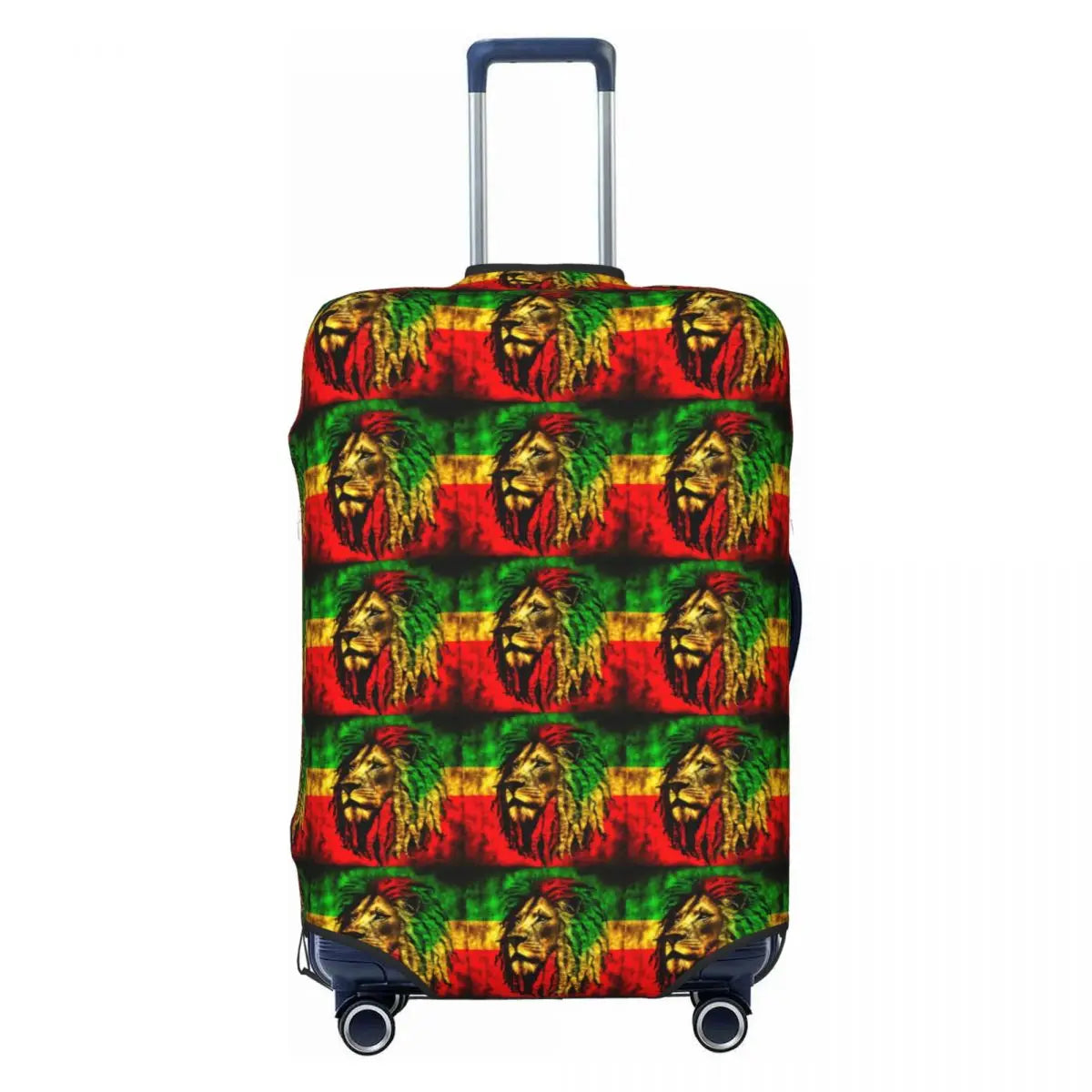 Custom Cute Jamaica Rasta Judah Lion Rastafari Flag Luggage Cover Protector Dust Proof Travel Suitcase Covers
