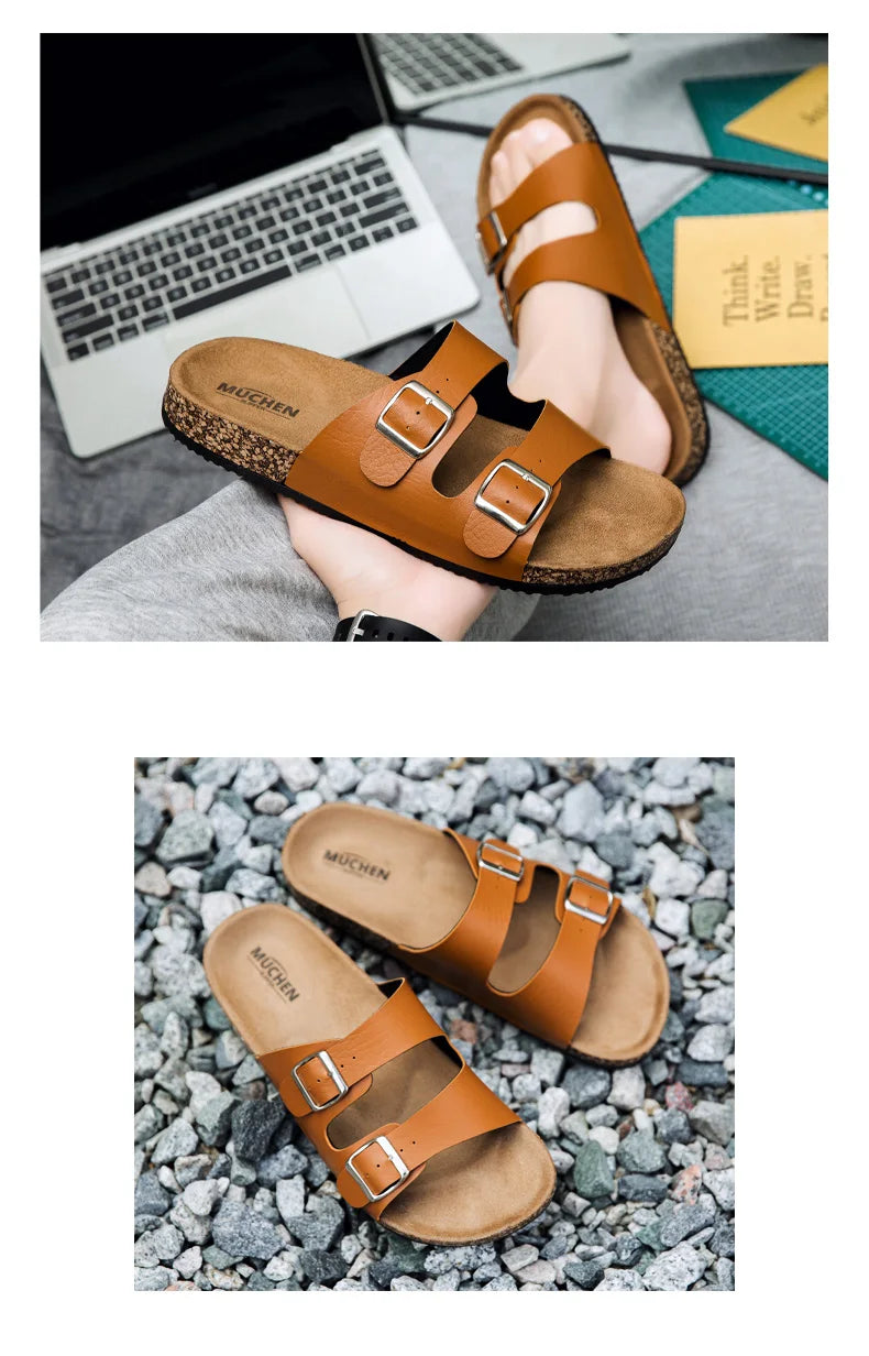 2025 new Birken slippers men's and women's classic cork flip-flops cross-border foreign trade couple out slippers