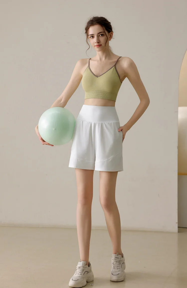 Women's Loose Fitting Slimming Nylon Sports Capris, Casual Fitness Training Pants, Running Pants, Cycling Short, Summer