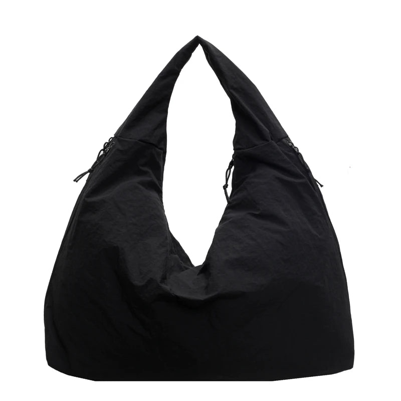 Japanese Fashion Casual Nylon Tote Bag Women 2025 New Style Trend All-match Large Capacity Underarm Bag Commuter Shoulder Bag