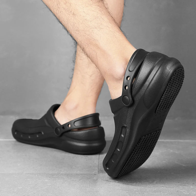 Jumpmore Safety Shoes Non-slip Oil-resistant Men Shoes Wet Places Hospital Working Shoes Kitchen Bathrooms Shoes Size 38-48