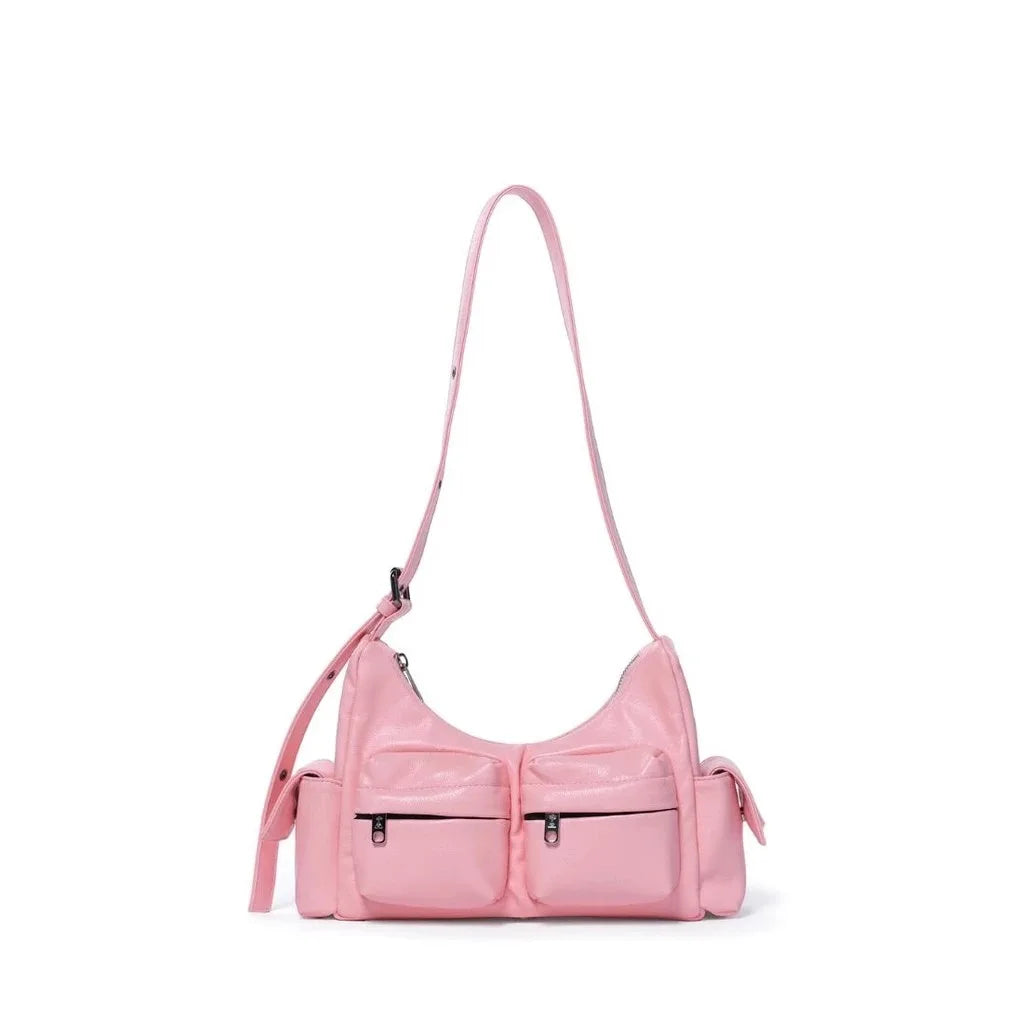 NEW Korean Star's Same Crossbody Bag Samoondoh Trendy Cool Motorcycle Bag Designer Y2K Handbags Casual Single Shoulder Bags