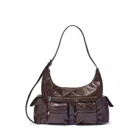 NEW Korean Star's Same Crossbody Bag Samoondoh Trendy Cool Motorcycle Bag Designer Y2K Handbags Casual Single Shoulder Bags
