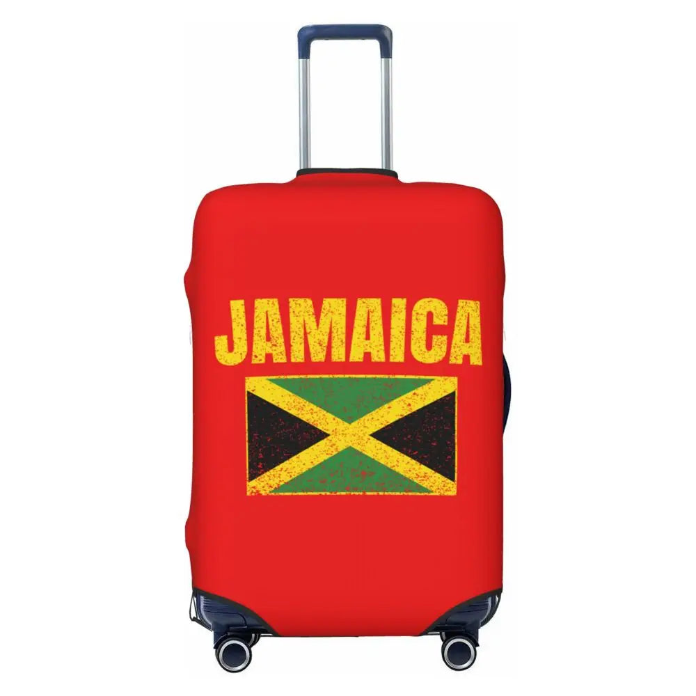Custom Cute Jamaica Rasta Judah Lion Rastafari Flag Luggage Cover Protector Dust Proof Travel Suitcase Covers