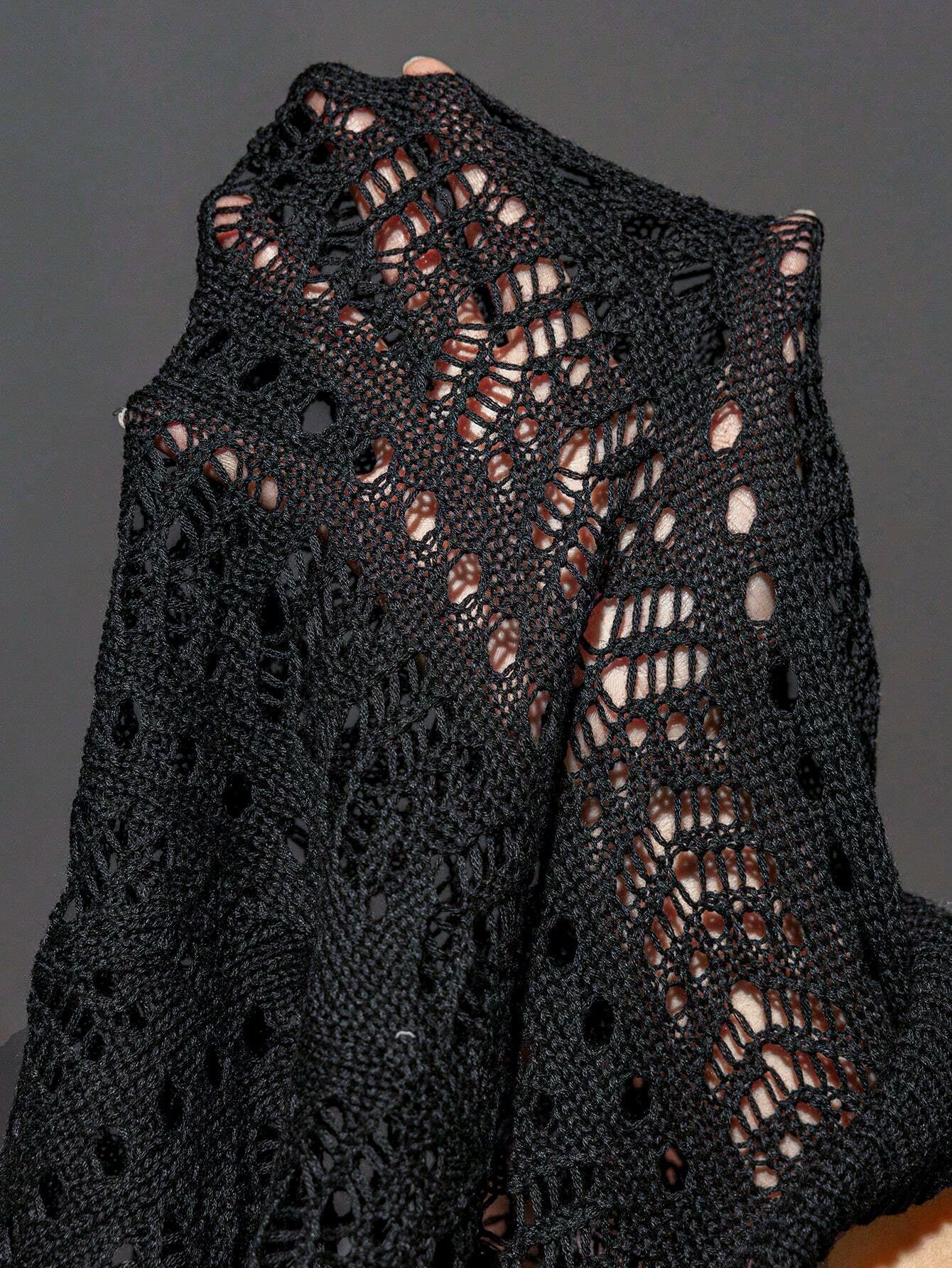 Bikini Beach Hoodie Beach Fashion Sexy Hollow Women's Knitted Shorts