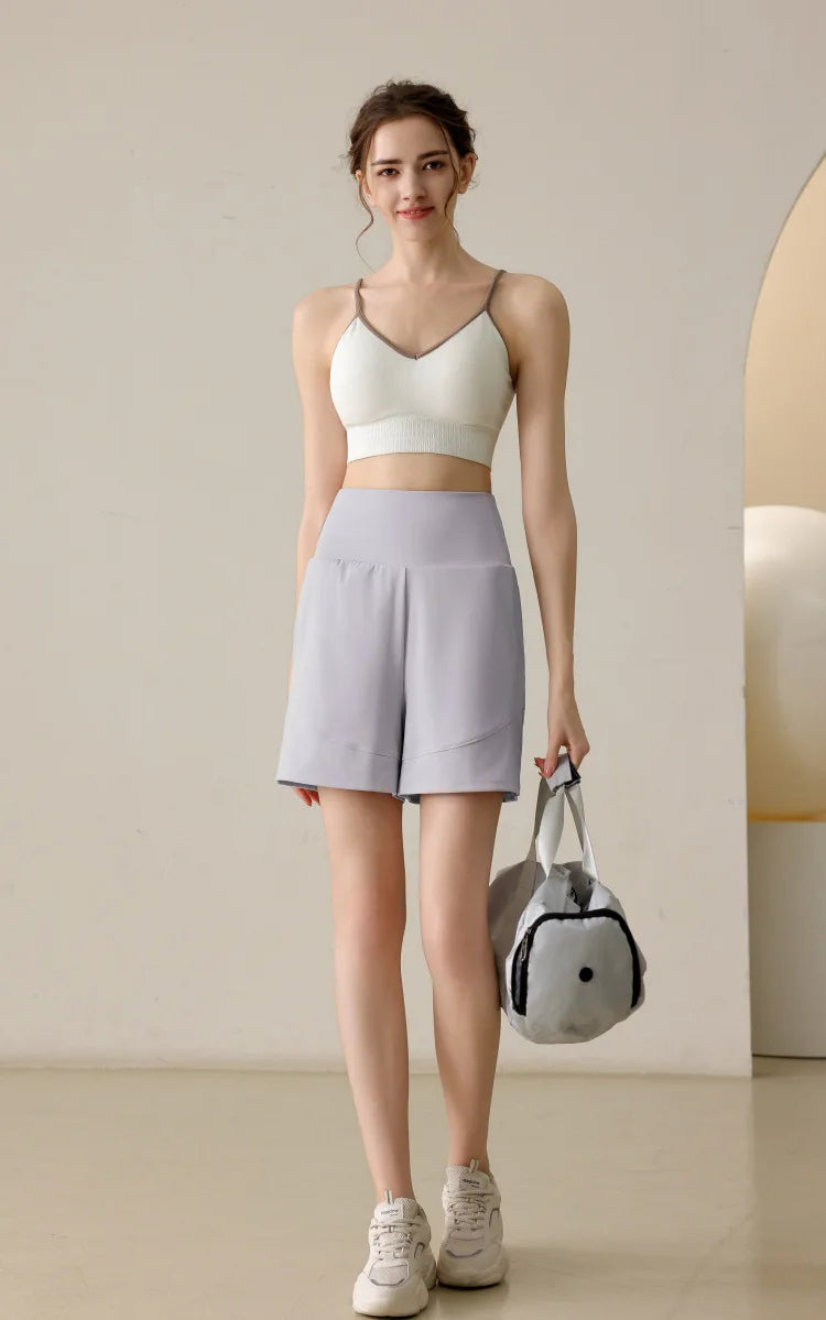 Women's Loose Fitting Slimming Nylon Sports Capris, Casual Fitness Training Pants, Running Pants, Cycling Short, Summer