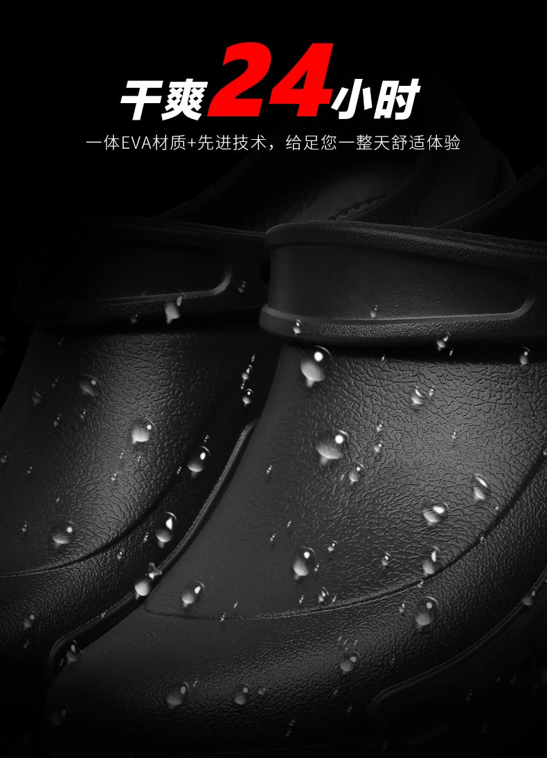 Jumpmore Safety Shoes Non-slip Oil-resistant Men Shoes Wet Places Hospital Working Shoes Kitchen Bathrooms Shoes Size 38-48