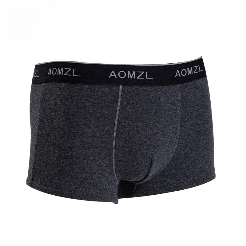 Mens Boxer Underwear Fleece-Lined High Waisted Winter Thickened Shorts U Convex Pouch Lingerie Underpants Breathable Panties
