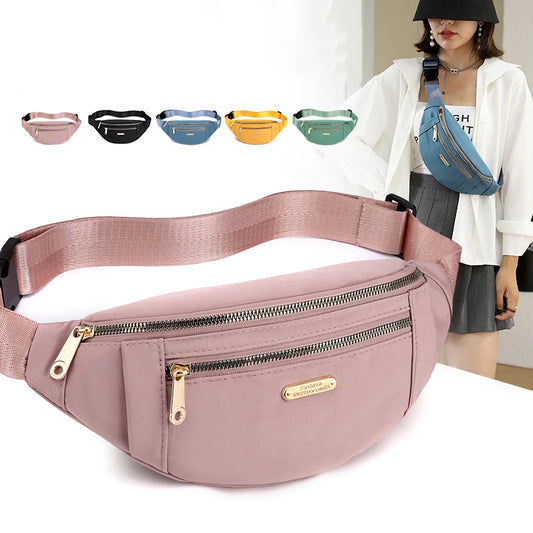 Women Waist Bags for Women Oxford Leisure Color Chest Bag Shoulder Crossbody Waist Bags Handbags Female Messenger Belt Bags