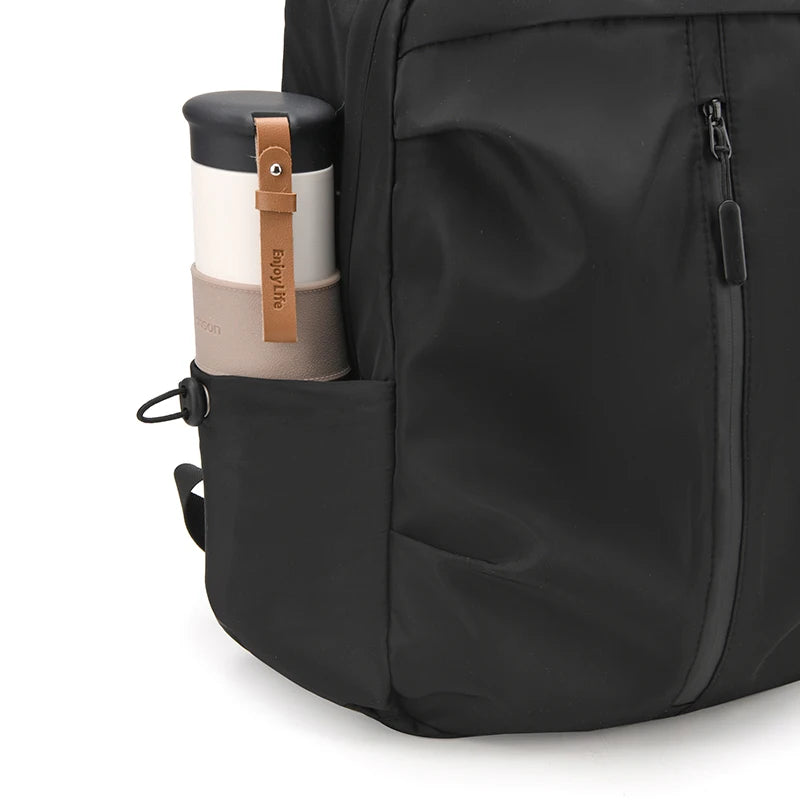 Boys' school backpack, university backpack, waterproof and lightweight black backpack, casual day bag, boys' and girls' backpack