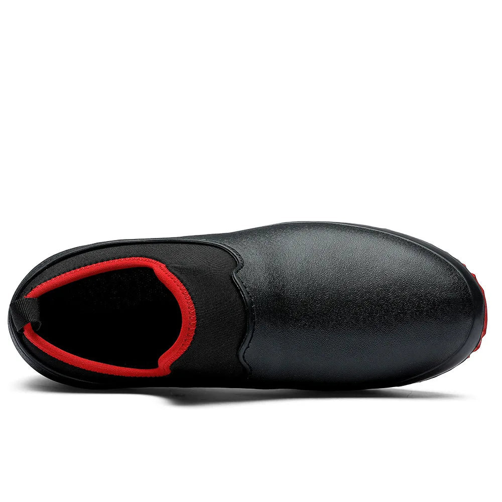 Unisex Men Rain Boots Waterproof Chef Shoes Non-Slip Men Water Shoes Outdoor Flat Rain Shoes Kitchen Work Women Shoe Plus Size49