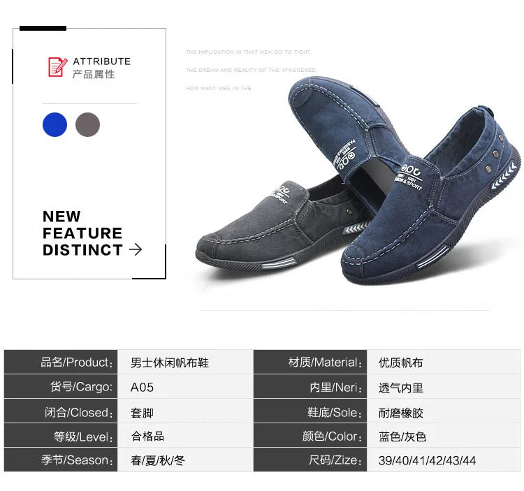 Men Shoes Casual Walking Flats Slip-on Canvas Shoes Spring Summer Breathable Lightweight Loafers Male Sneakers Zapatos De Hombre