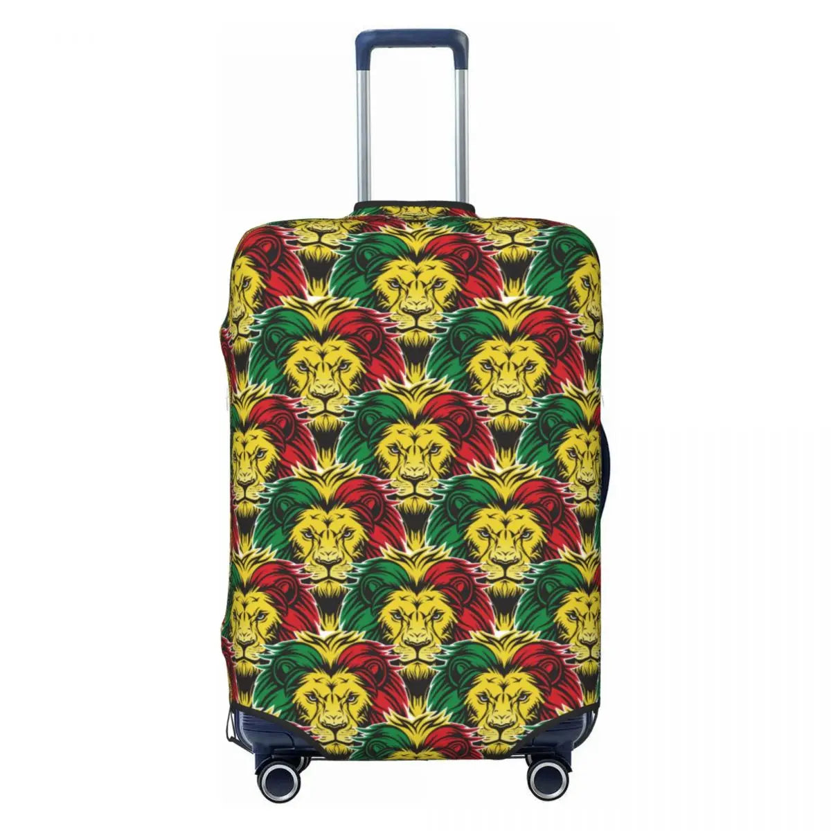 Custom Cute Jamaica Rasta Judah Lion Rastafari Flag Luggage Cover Protector Dust Proof Travel Suitcase Covers