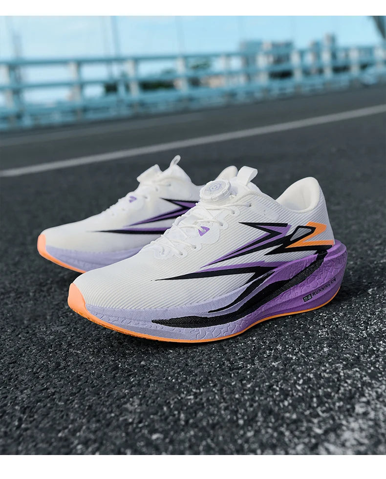 Running Sneakers Men Lightweight Breathable Wear-Resistant Carbon Plate Shoes Comfort Marathon Athletic Sports Shoes for Man