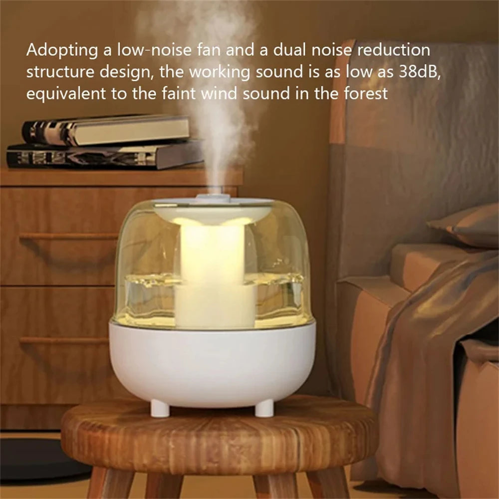 4L Air Humidifier 2 Spray Nozzle Mode Mist Maker Perfume Aroma Diffuser Home Office Large Capacity Color Night Light Purifier