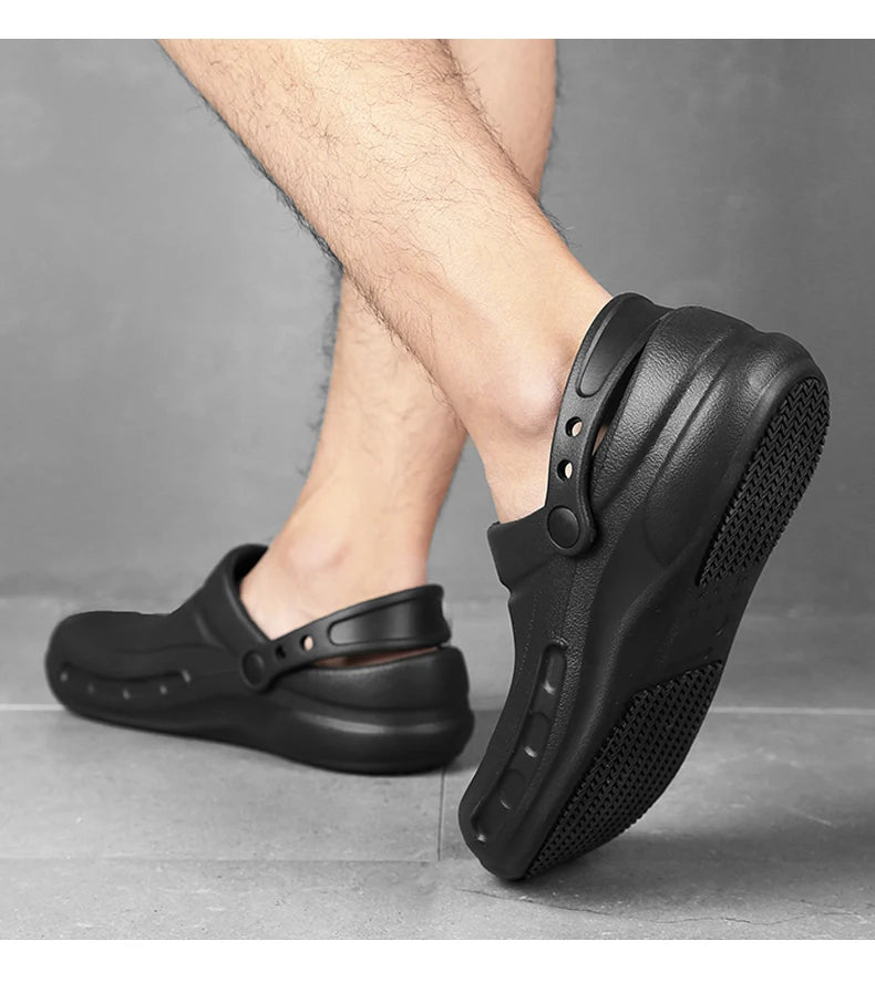 Jumpmore Safety Shoes Non-slip Oil-resistant Men Shoes Wet Places Hospital Working Shoes Kitchen Bathrooms Shoes Size 38-48