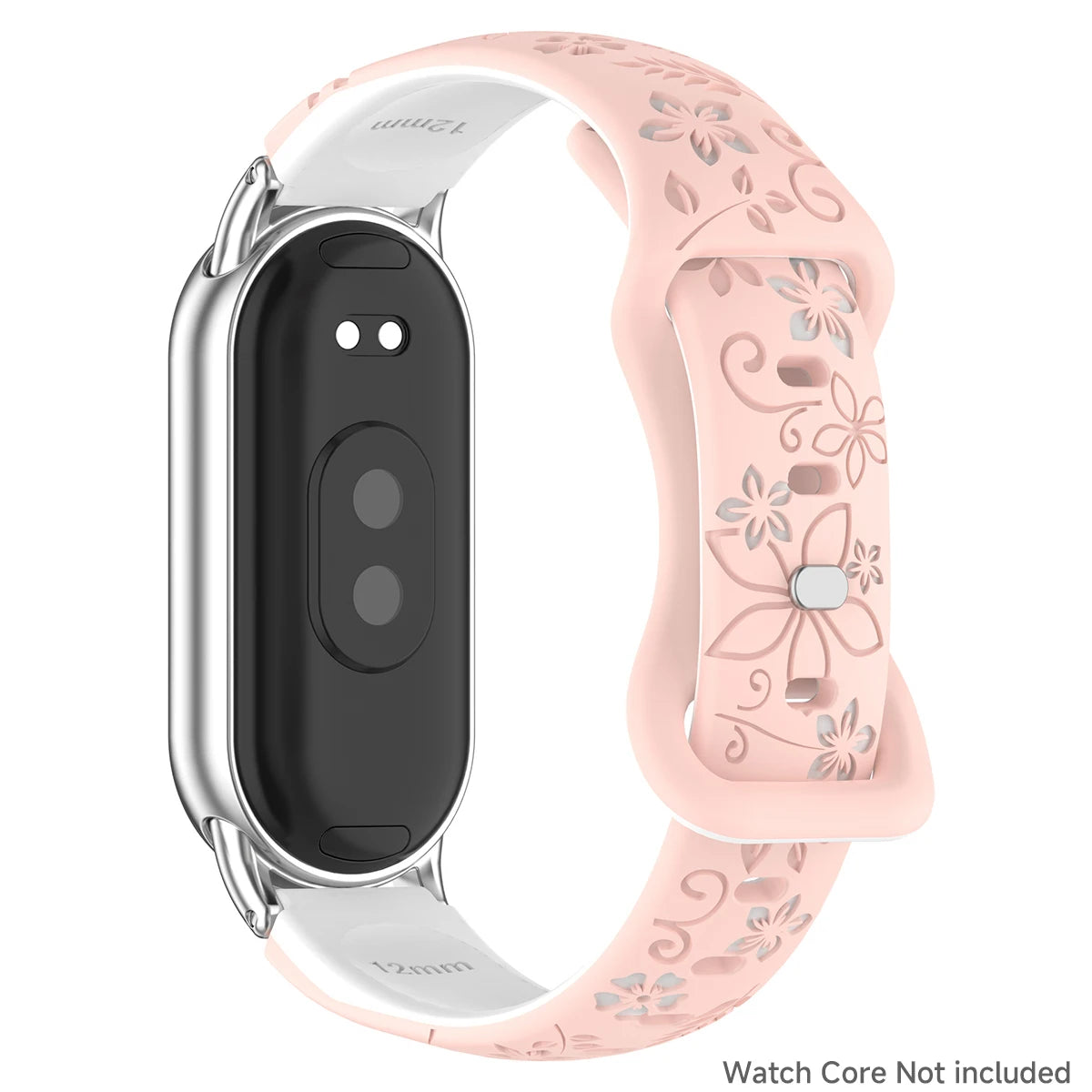 Women Silicone Flower 3D Engraved Bracelet for Xiaomi Band 9 NFC Smart Watch Breathable Watchband for Xiaomi Band 8 NFC strap