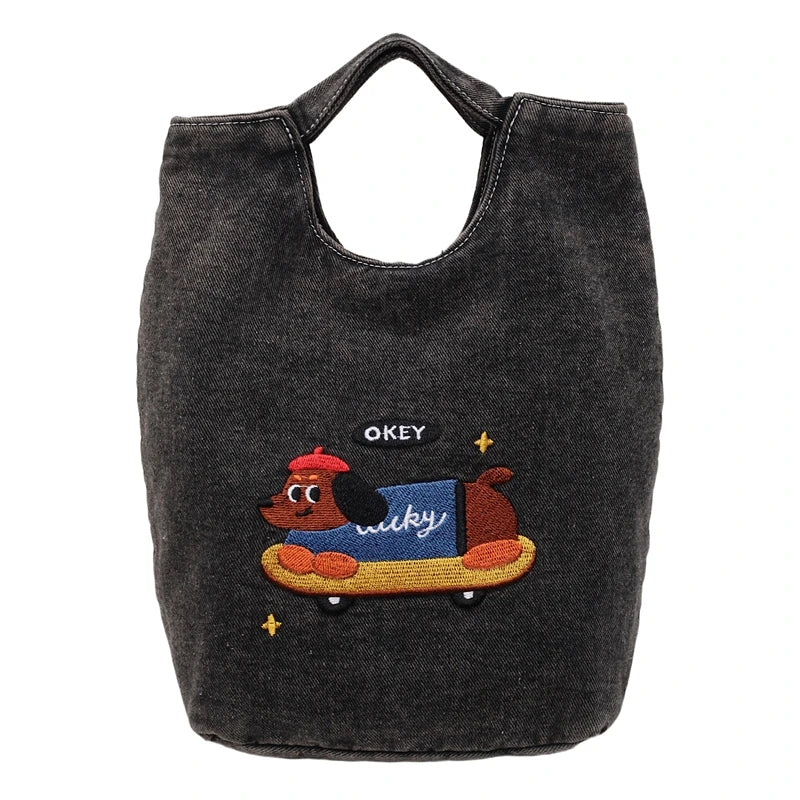 American Retro Japanese Style Tote Bag 2025 New Large Capacity Korean Commuting Portable Bucket Bag Relaxed Feeling Women's Bag