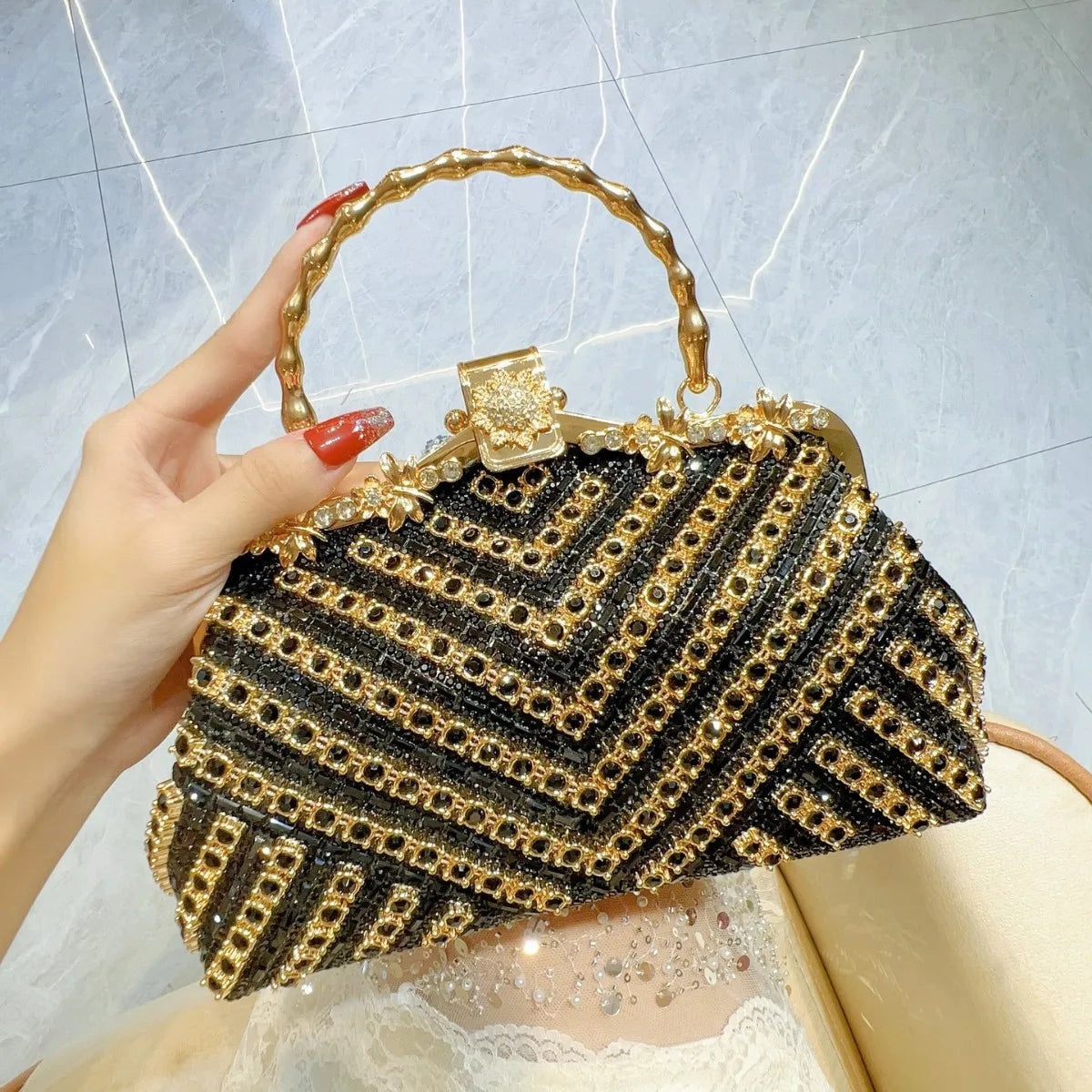 Luxury Crystal Shiny Rhinestones Diamonds Evening Bag Women Glitter Handbag Wedding Party Clutch Purse Shoulder Bag 2025 New