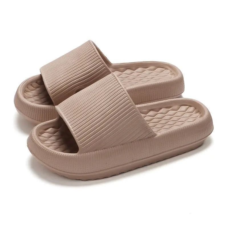 Women Thick Platform Cloud Slippers EVA Soft Sole Pillow Slides Summer Beach Flip Flops Women Non Slip Bathroom Home Slippers