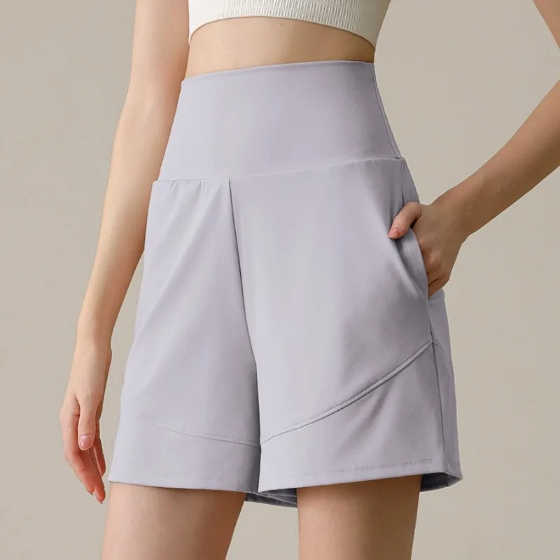 Women's Loose Fitting Slimming Nylon Sports Capris, Casual Fitness Training Pants, Running Pants, Cycling Short, Summer