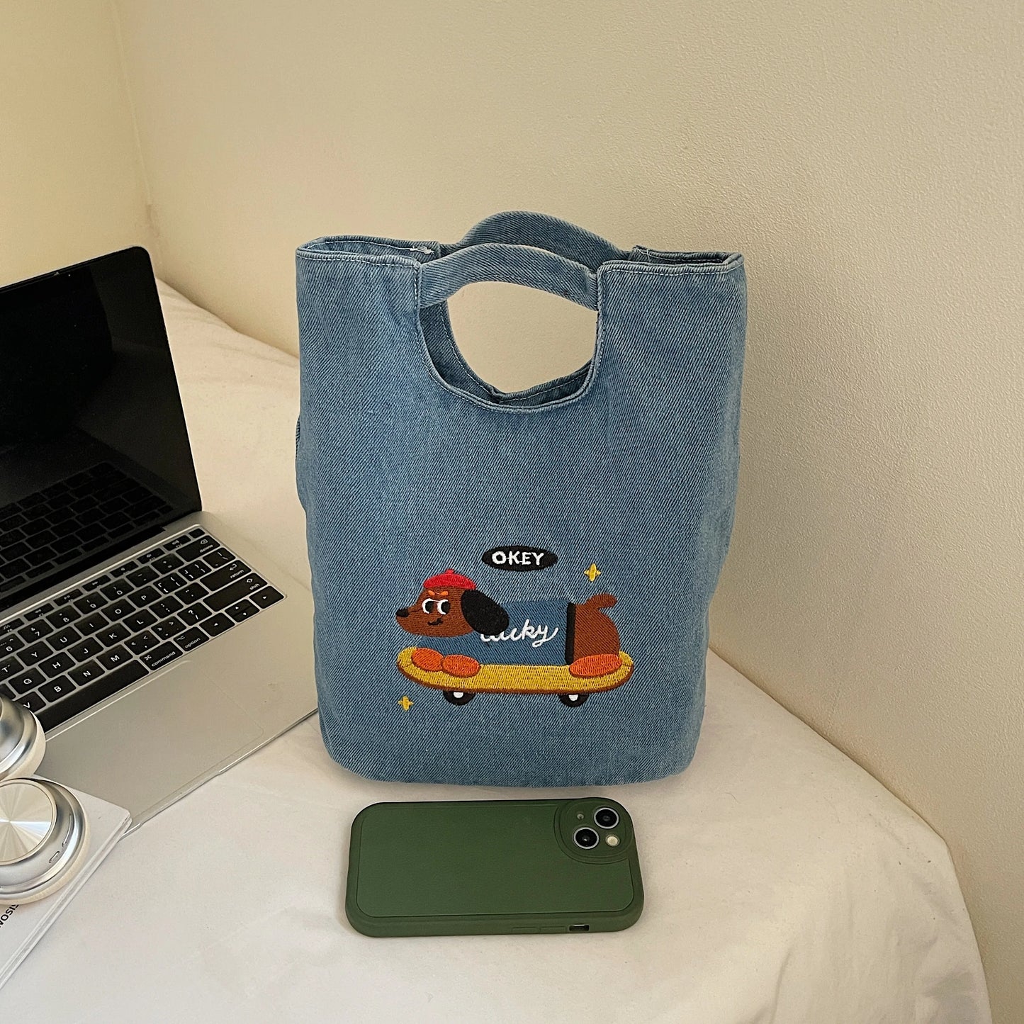 American Retro Japanese Style Tote Bag 2025 New Large Capacity Korean Commuting Portable Bucket Bag Relaxed Feeling Women's Bag