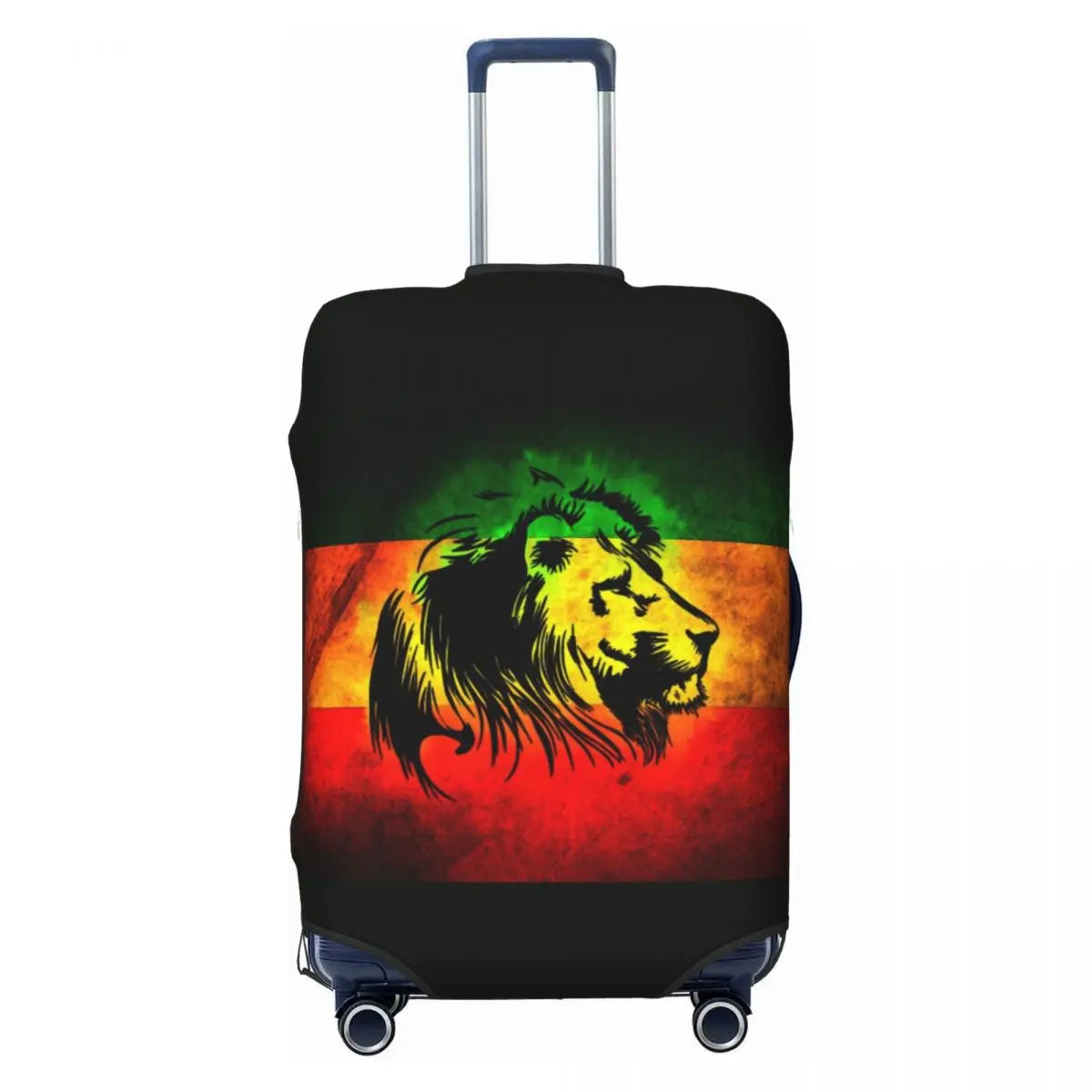 Custom Cute Jamaica Rasta Judah Lion Rastafari Flag Luggage Cover Protector Dust Proof Travel Suitcase Covers