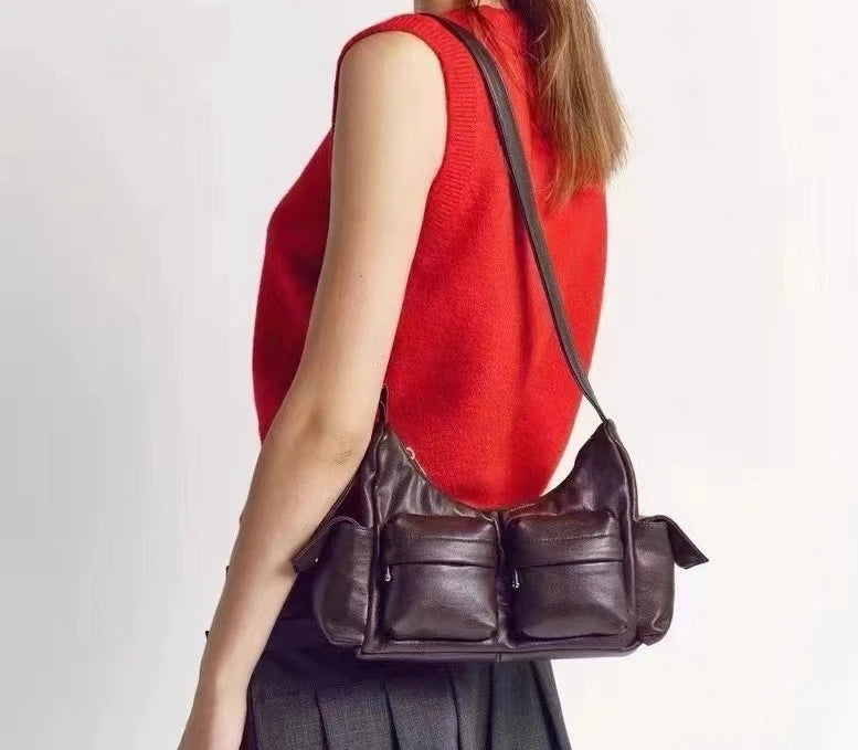 NEW Korean Star's Same Crossbody Bag Samoondoh Trendy Cool Motorcycle Bag Designer Y2K Handbags Casual Single Shoulder Bags