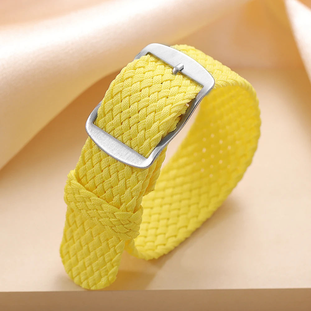 14mm 16mm 18mm 20mm 22mm Perlon Weave Band Nylon Watch Strap Fabric Woven Wristband Woven Women Men Bracelet Watch Accessories