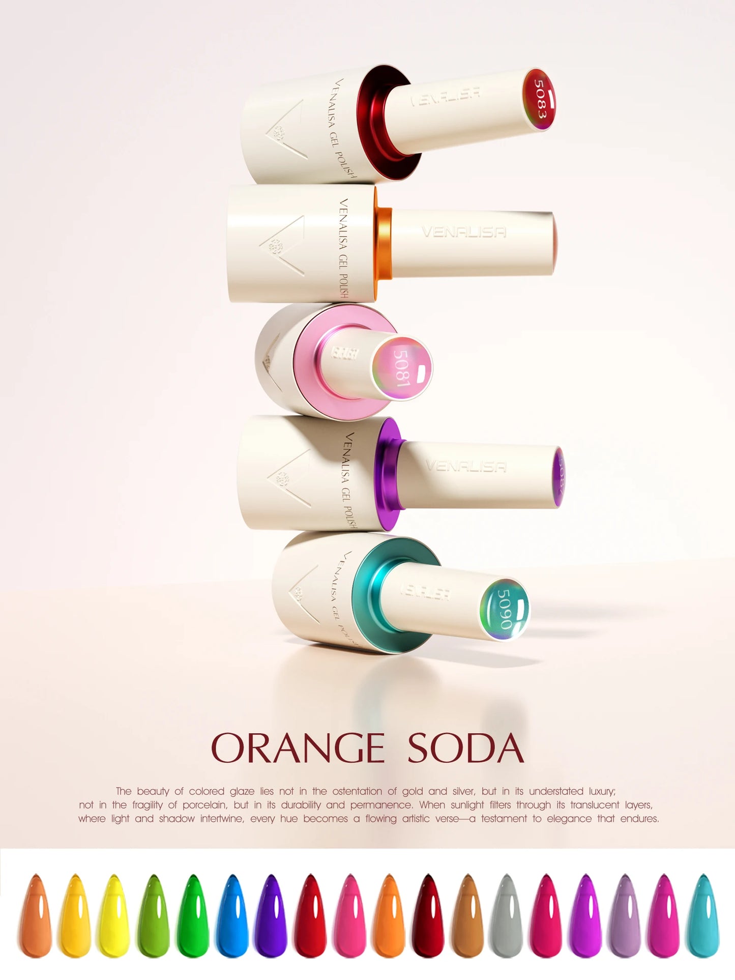 10ml Venalisa Nail Gel Polish Hema TPO Free Vegan Crystal Nude Pink Glitter Semi Permanent Soak Off UV LED Ultra Diamond Varnish