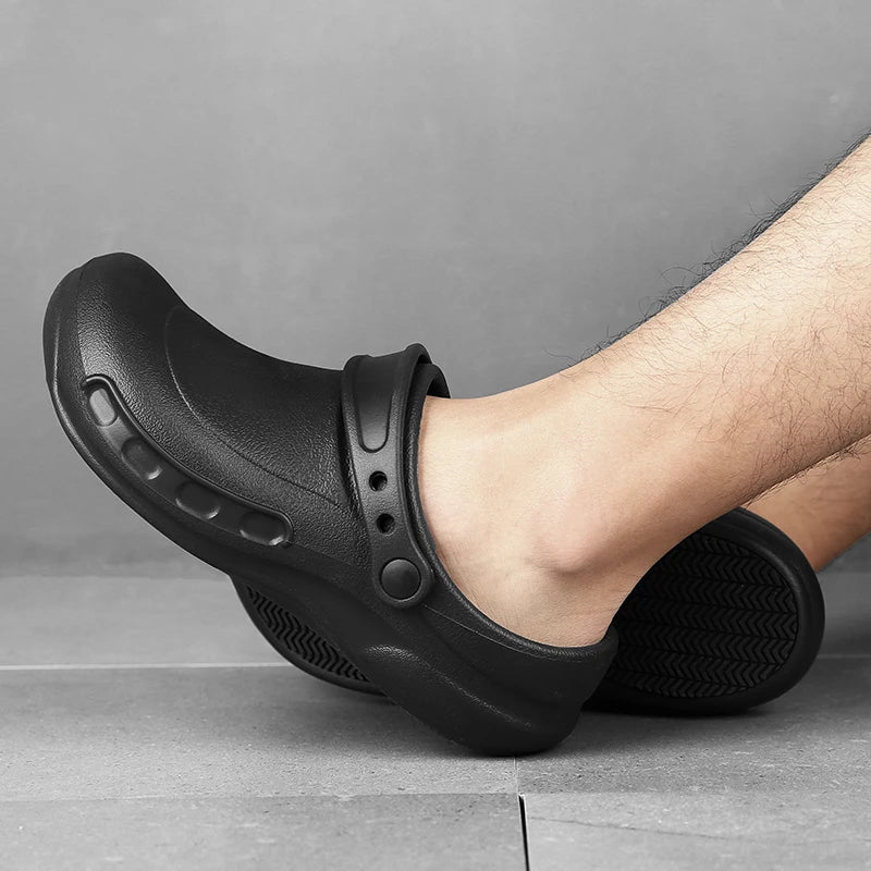 Jumpmore Safety Shoes Non-slip Oil-resistant Men Shoes Wet Places Hospital Working Shoes Kitchen Bathrooms Shoes Size 38-48