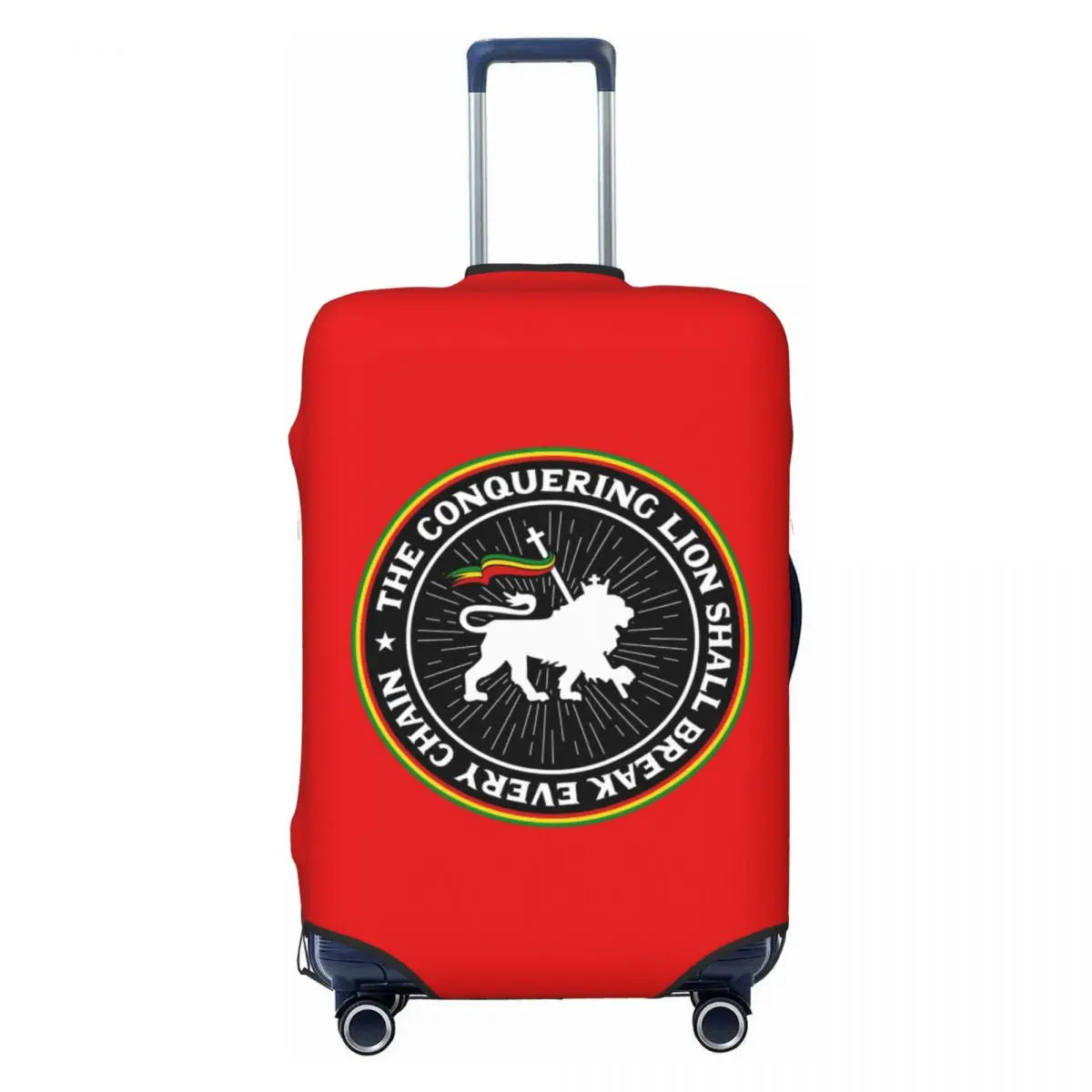 Custom Cute Jamaica Rasta Judah Lion Rastafari Flag Luggage Cover Protector Dust Proof Travel Suitcase Covers