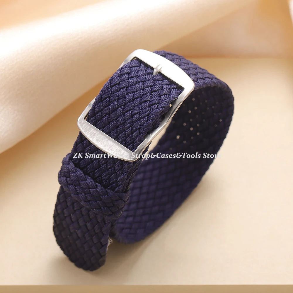 14mm 16mm 18mm 20mm 22mm Perlon Weave Band Nylon Watch Strap Fabric Woven Wristband Woven Women Men Bracelet Watch Accessories
