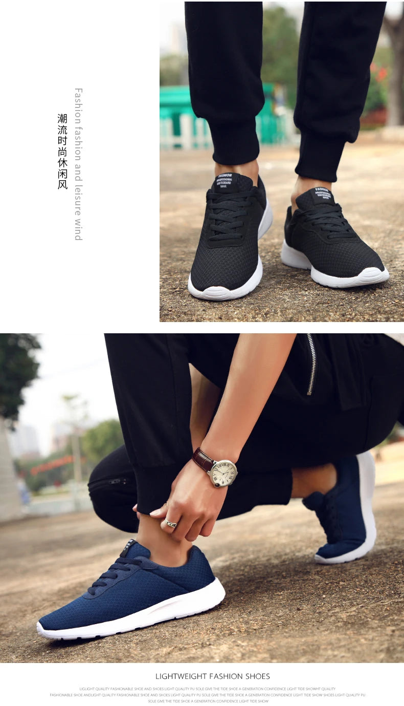 Spring New Men Casual Shoes Lace up Men Shoes Lightweight Comfortable Breathable Walking Sneakers Tenis Feminino Zapatos